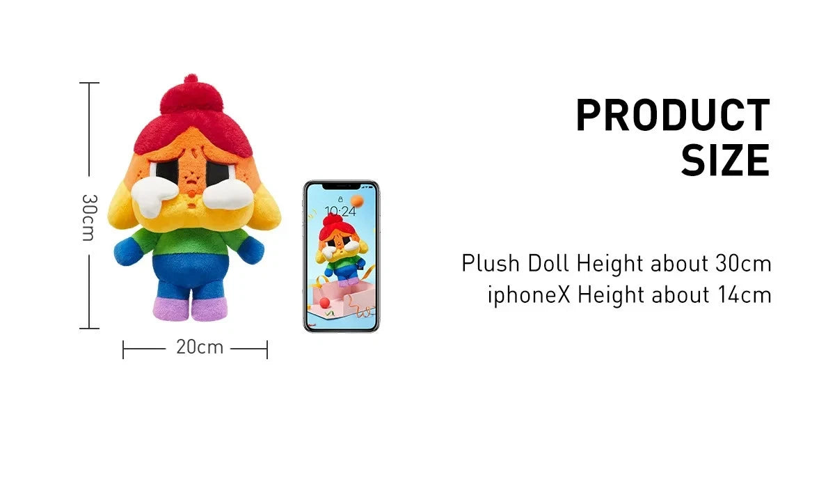 CRYBABY Cheer Up, Baby plush doll size comparison, large versions