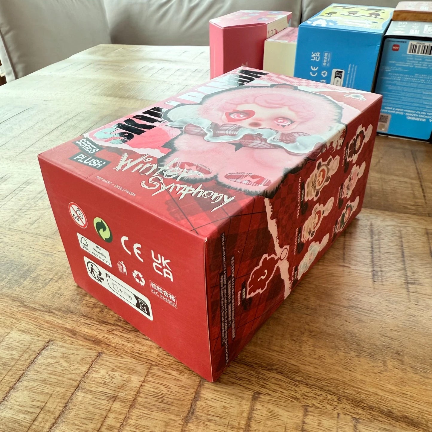 Original POP MART SKULLPANDA Winter Symphony Series plush blind box lay down– sealed random figure