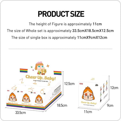 CRYBABY Cheer Up, Baby! plush pendant size reference approximately 11 cm