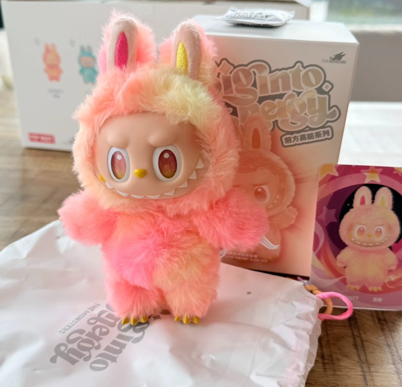 Original POP MART Labubu The Monsters Big Into Energy Series Loyalty figure with character card and box