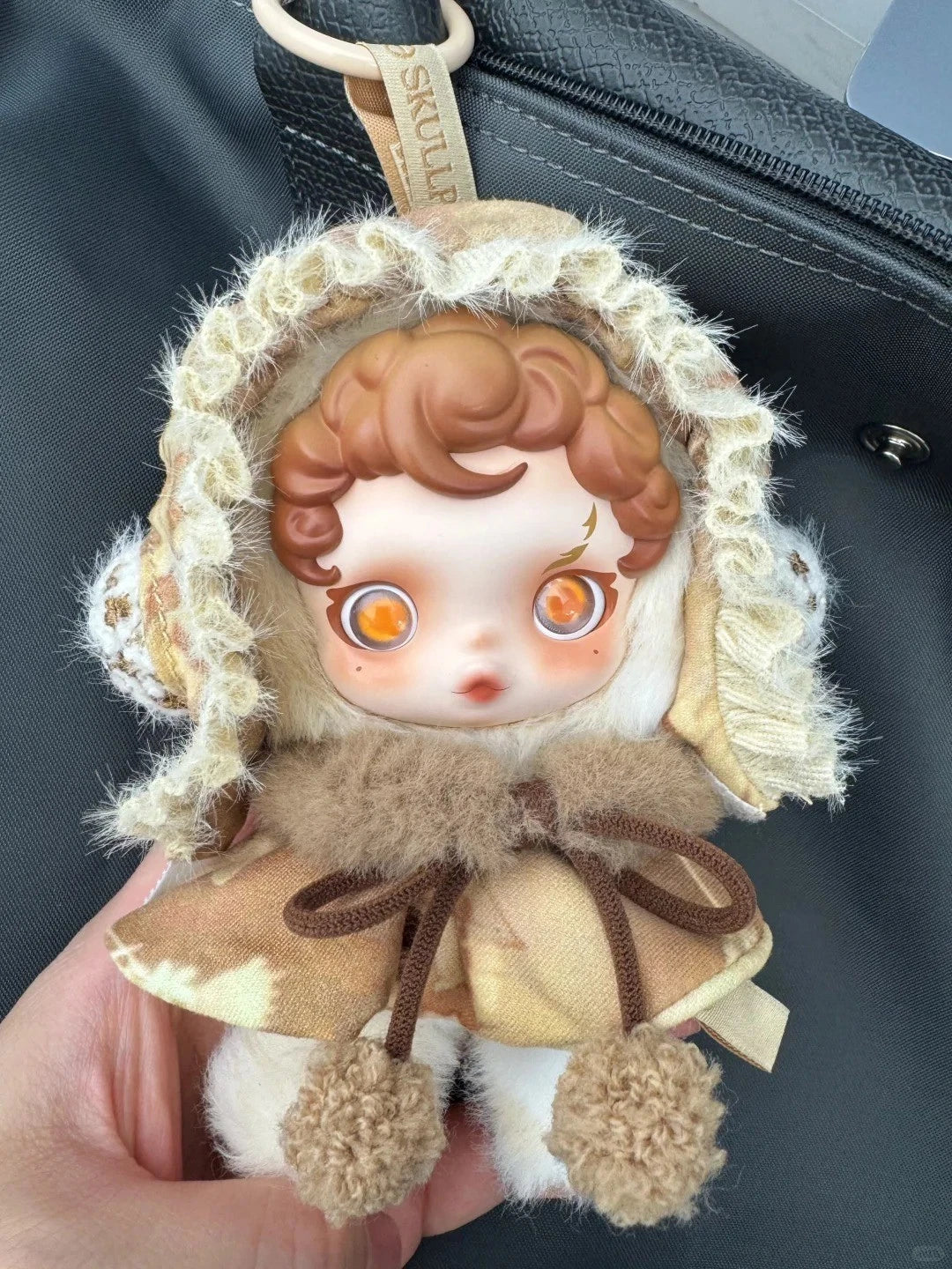 Original POP MART Skullpanda L’impressionnisme amber hang on bag plush doll, confirmed figure with original packaging