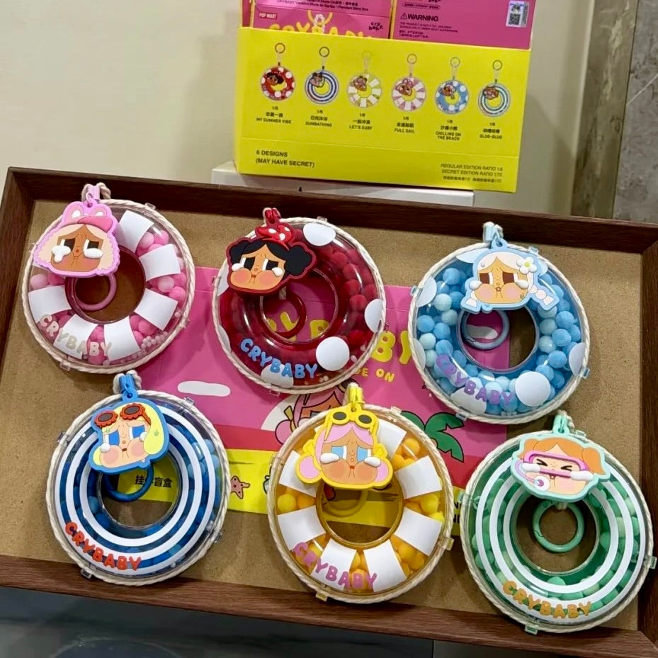 POP MART CRYBABY Vacation Mode On Series pendant figures excluding secret edition