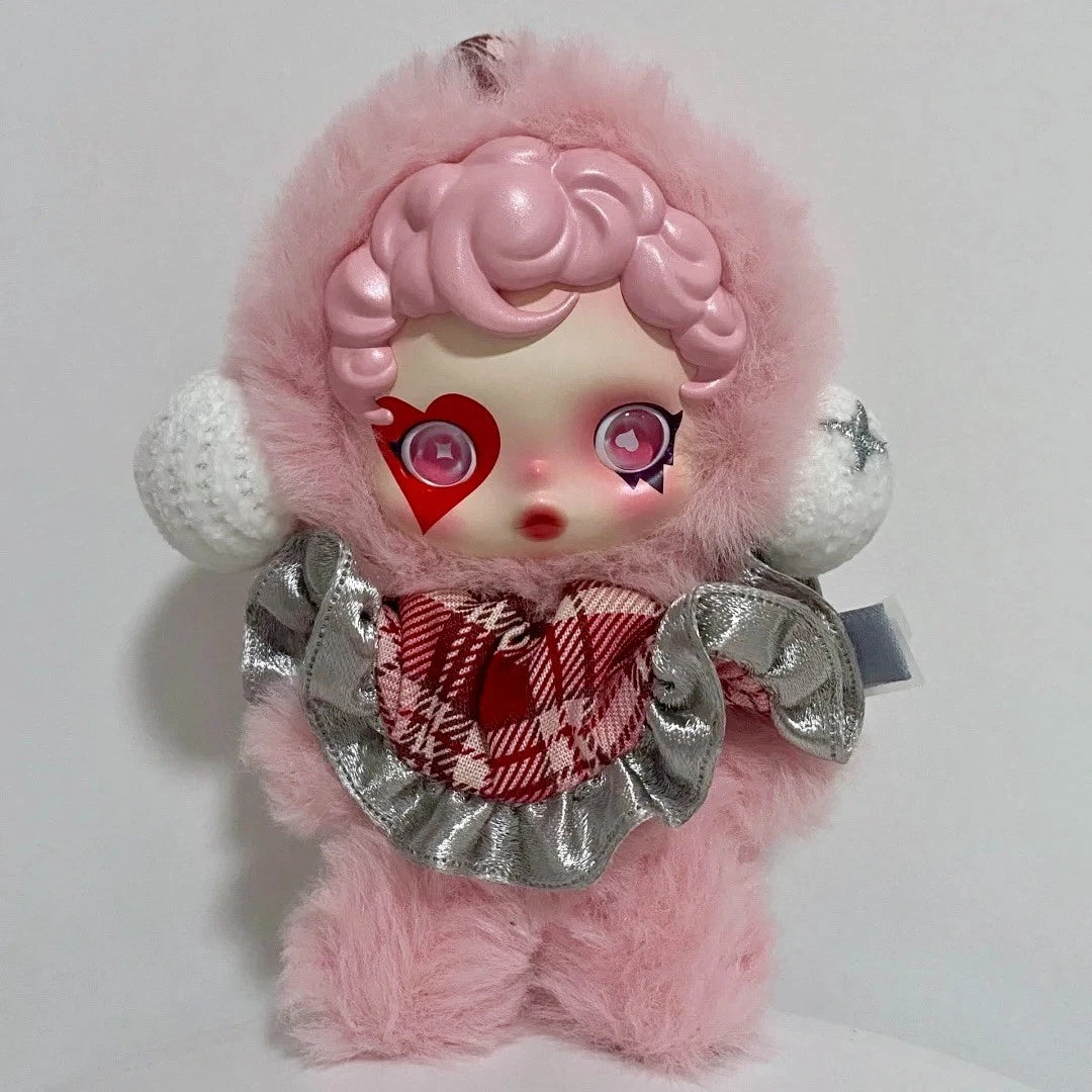 Original POP MART SKULLPANDA Winter Symphony Series plush – Rhapsody front view confirmed figure
