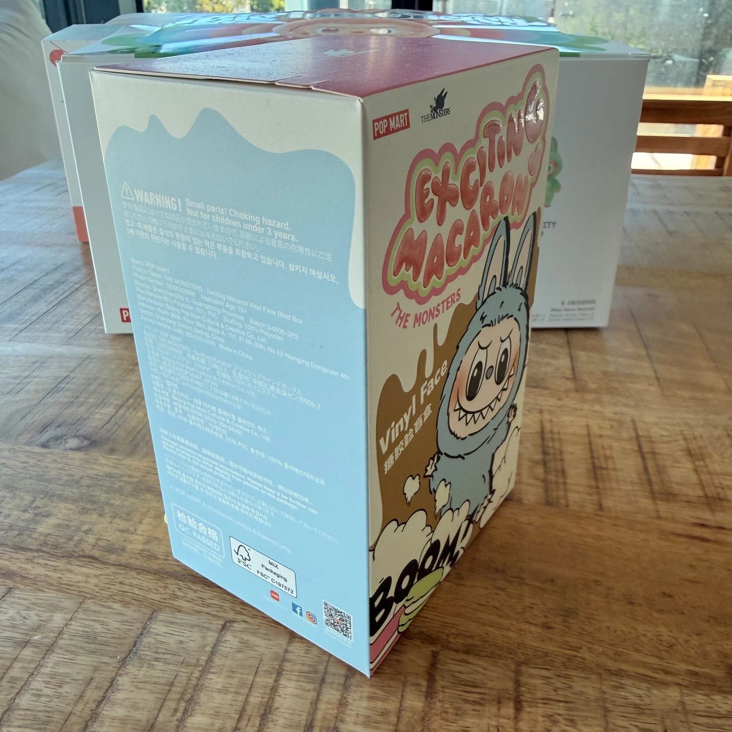 Original POP MART THE MONSTERS Exciting Macaron blind box sealed random figure, factory sealed side view