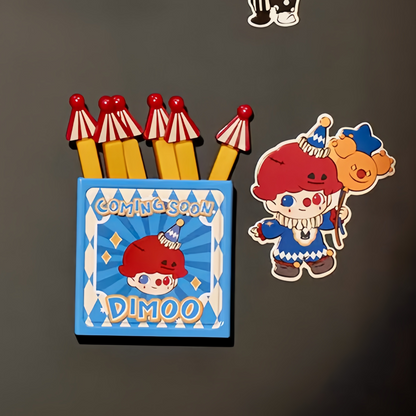 POP MART WHY SO SERIOUS magnetic sealing clip and storage box set – DIMOO Flame Clown (confirmed)