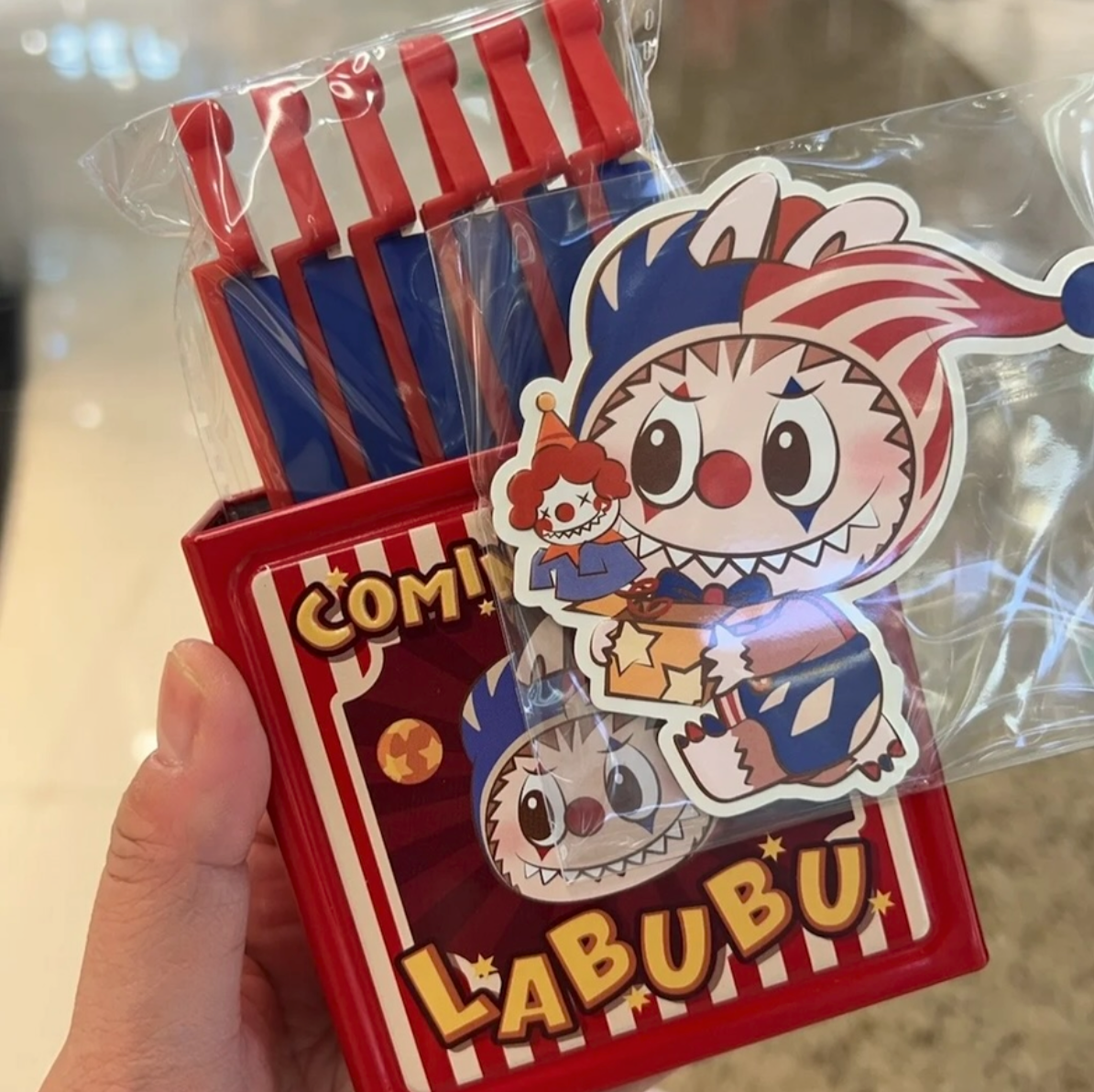 POP MART WHY SO SERIOUS magnetic sealing clip and storage box set – LABUBU Juggling Clown (confirmed)
